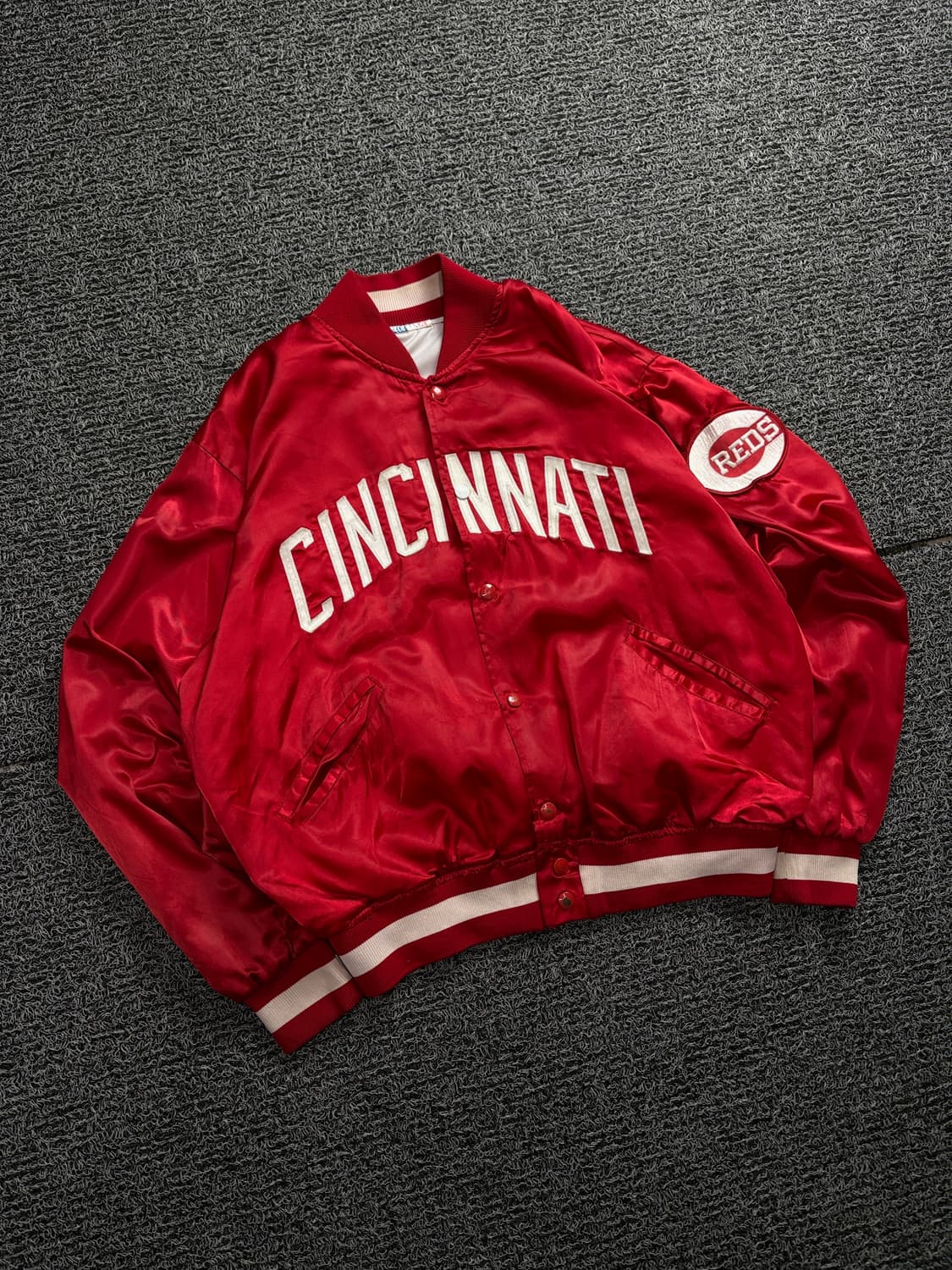 00s MLB 신시네티 레즈 사틴 바시티 자켓 1700 상품이미지1