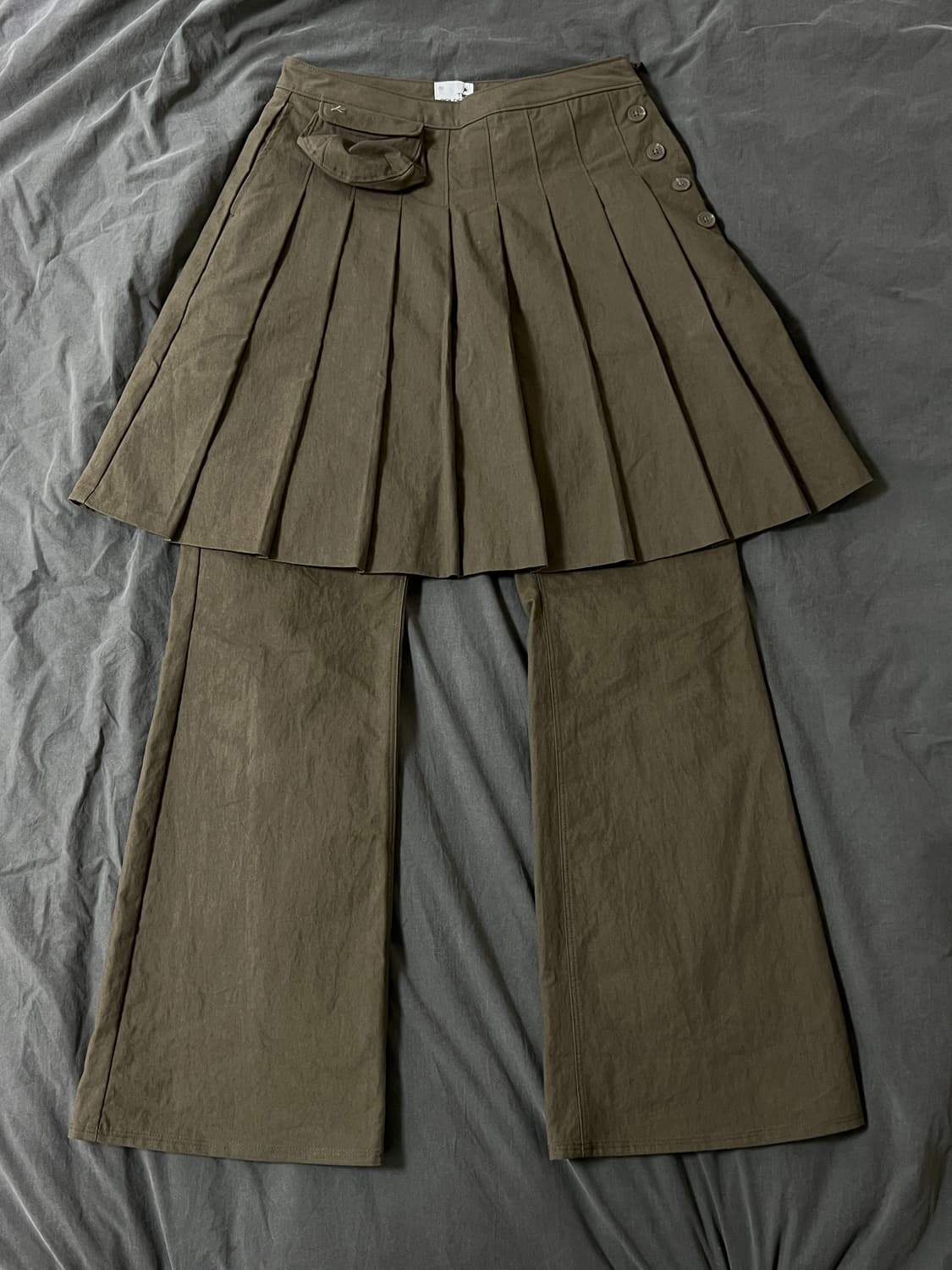 S 더콜디스트모먼트 TCM 스커트 레이어드 팬츠 브라운 상품이미지2