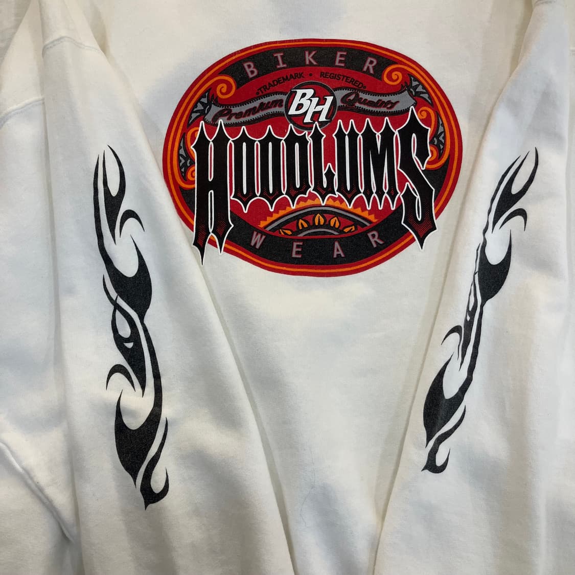 헤인즈 바이커 로고 화이트 스웨트셔츠 XL 상품이미지4