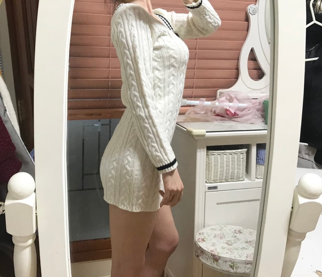 브이넥 꽤배기 롱티/원피스 55 상품이미지2
