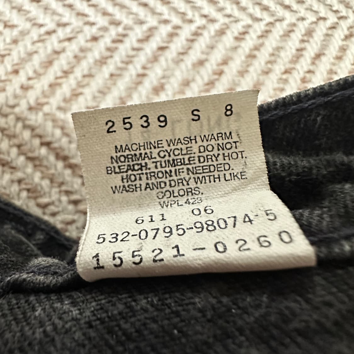 LEVI'S 521 90's usa made black jeans 상품이미지5