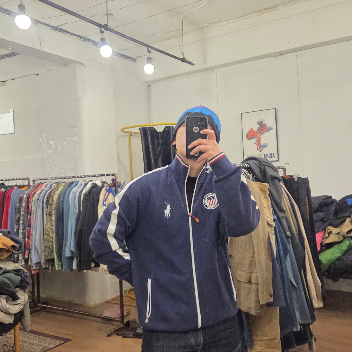 폴로 빅포니 usa 성조기 코튼집업 져지 L 상품이미지6