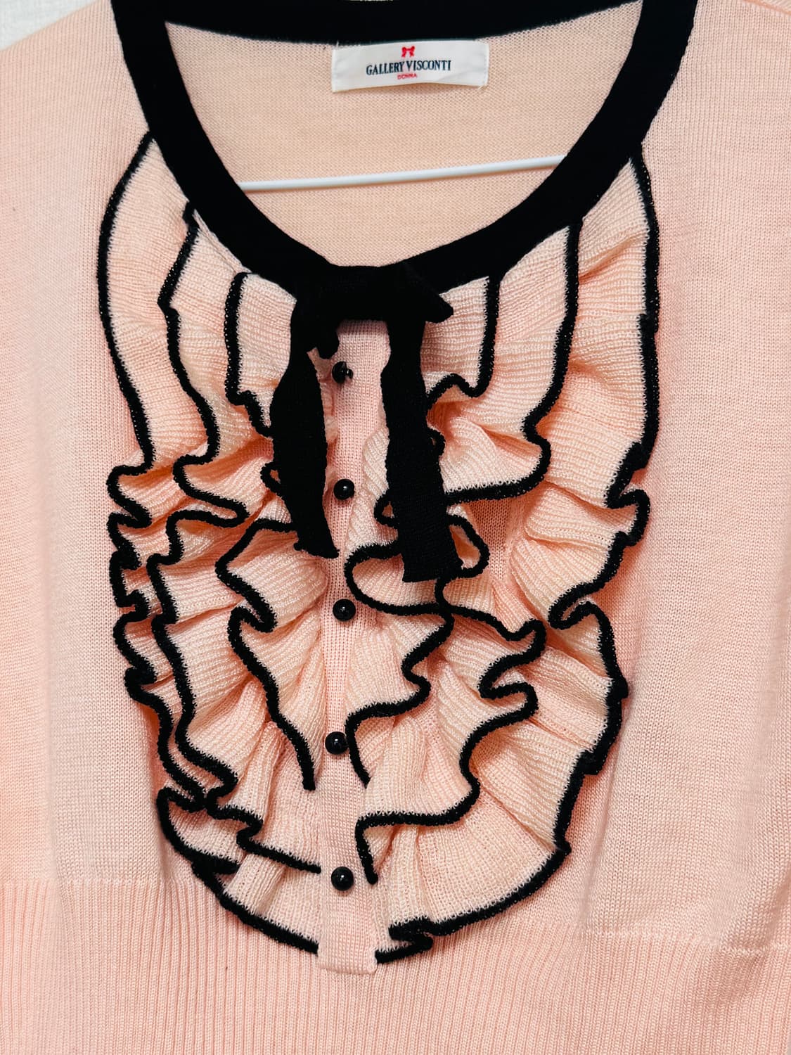 공주풍 프릴 니트 탑 갤러리 비스콘티 상품이미지3