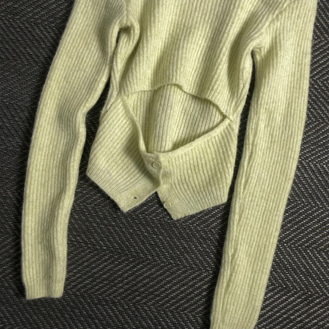 빈티지 우먼스 슬림핏 숄더 보정 패드 골지 스웨터o 3654 상품이미지2