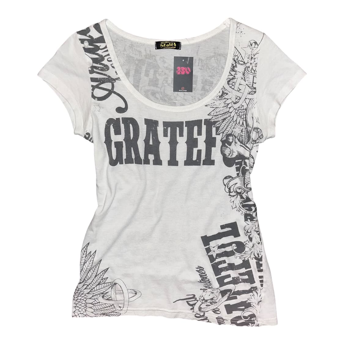 Male(Glitz) 글리츠 큐빅 해골 프린팅 반팔티 펑크y2k갸루 상품이미지4