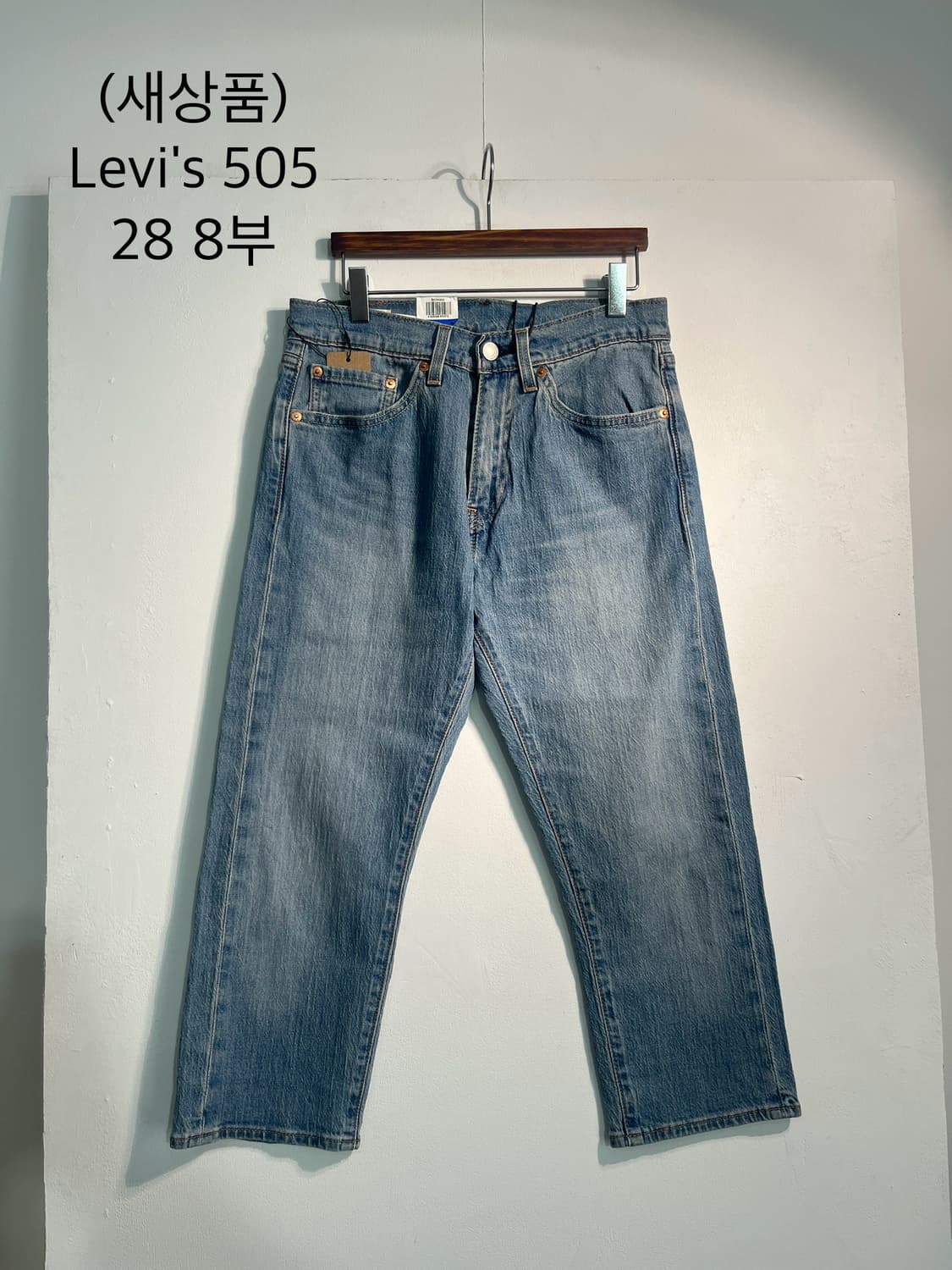(새 상품) Levi’s 505 연청 8부 데님 상품이미지1