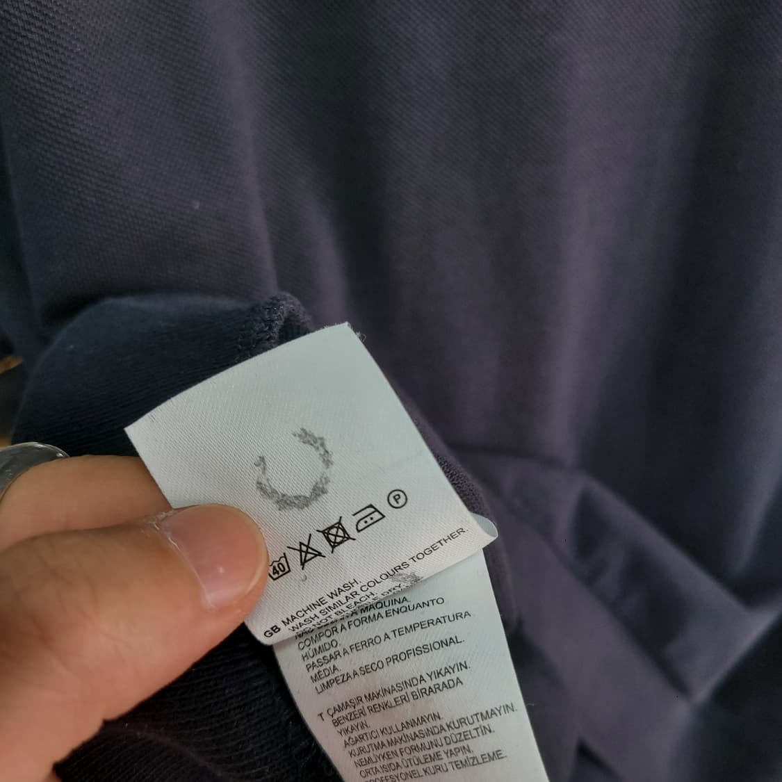 FRED PERRY 프레드페리 반팔 니트 블랙 상품이미지5