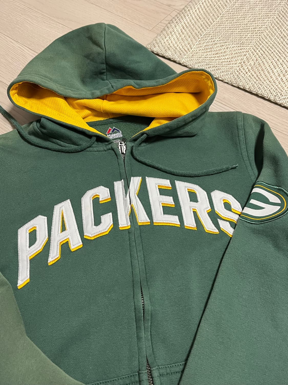 빈티지 마제스틱 그린 후드집업 상품이미지2