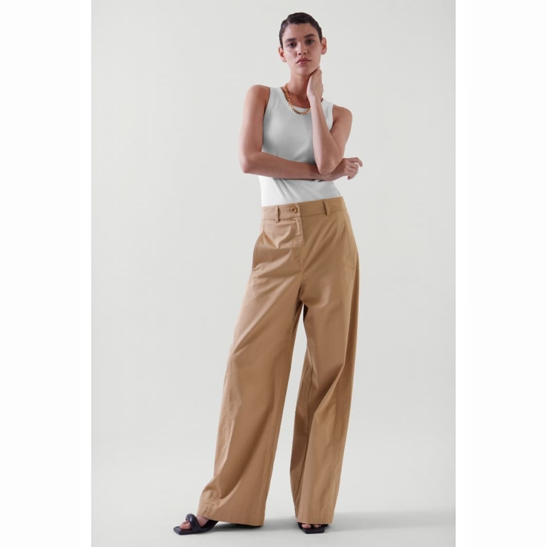 코스 COS 와이드 코튼 트라우저 팬츠 상품이미지1