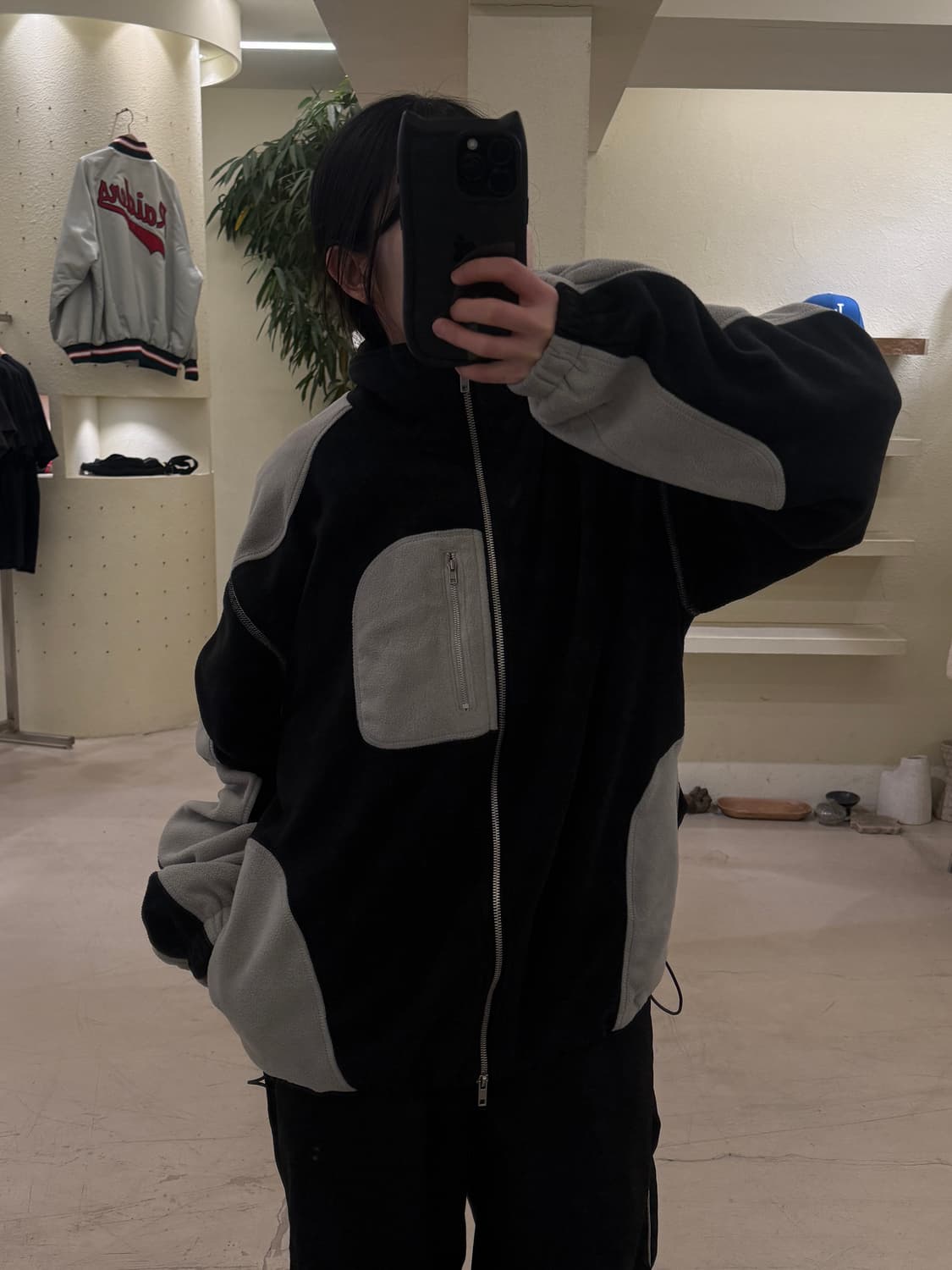 파르티멘토 배색 디테일 플리스 자켓 U62 상품이미지1