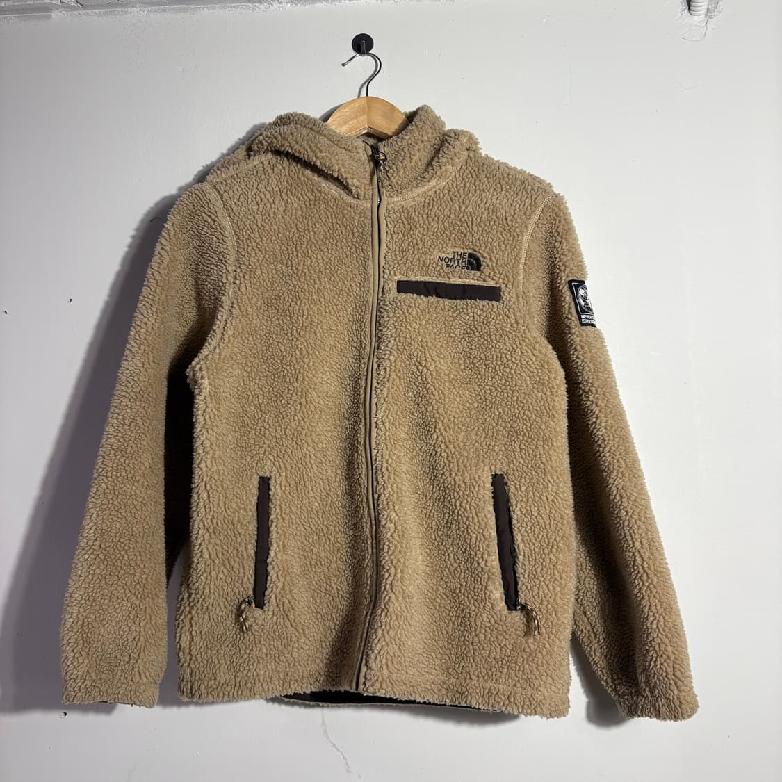 노스페이스 빈티지 베이지 보아 플리스 후드 집업 상품이미지1