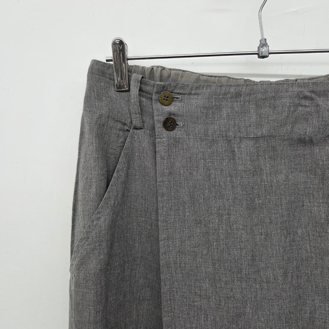 이세이미야케 회색 랩 스커트 바지 허리28in(뒷밴딩) 상품이미지3