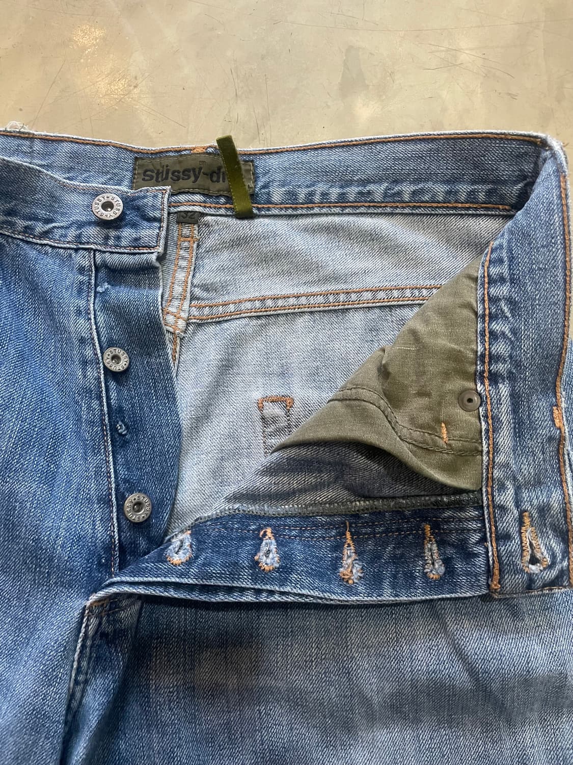 90’s Stussy-dm MADE IN USA 데님팬츠 32 상품이미지4