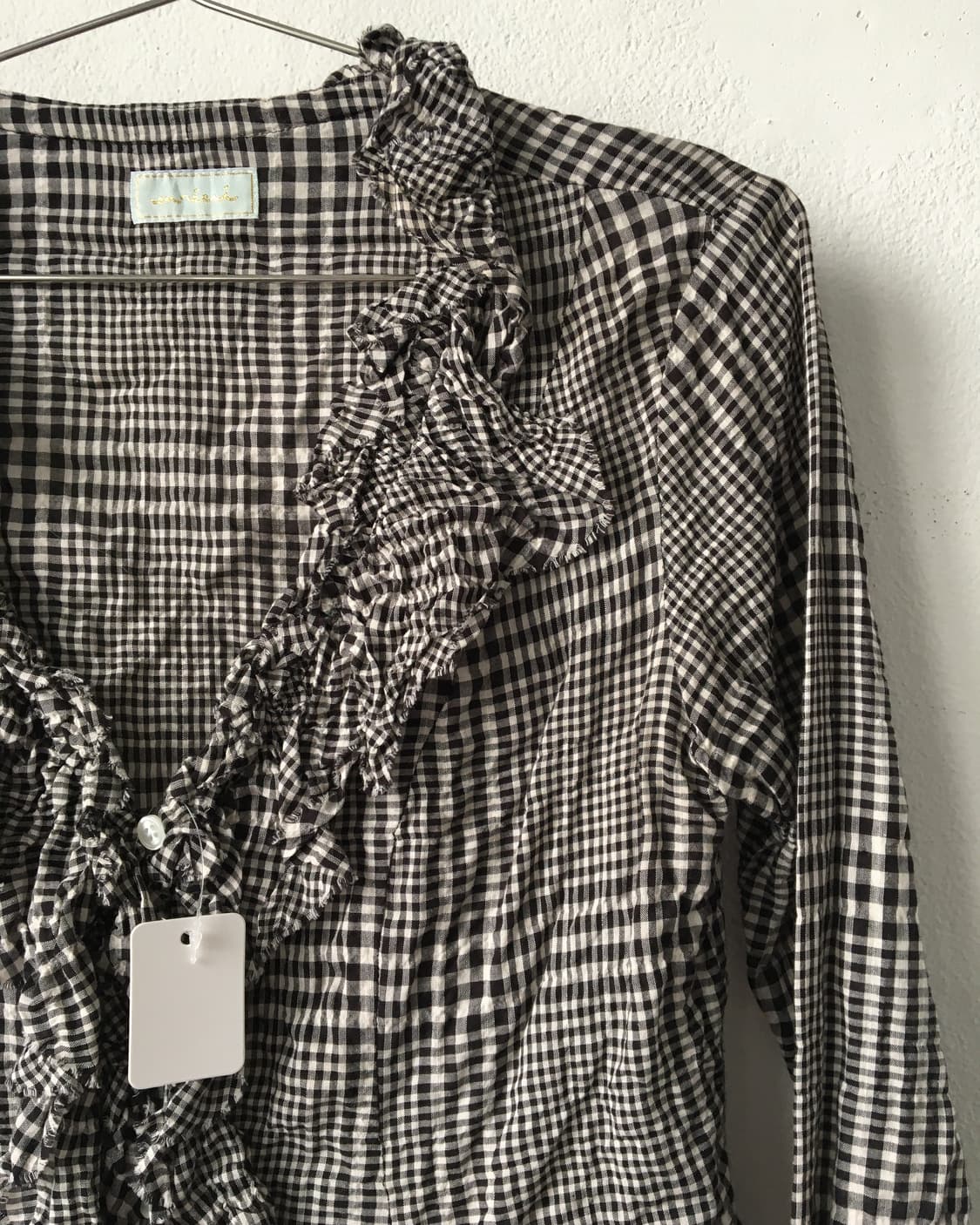 Check pattern frill cardigan 상품이미지5