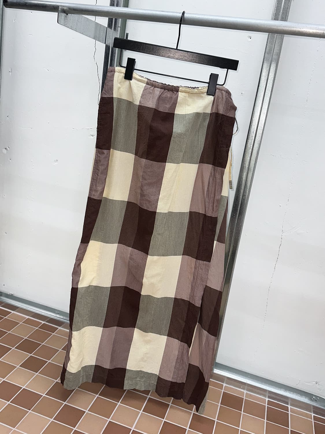 hai by issey miyake check wrap skirt 상품이미지5
