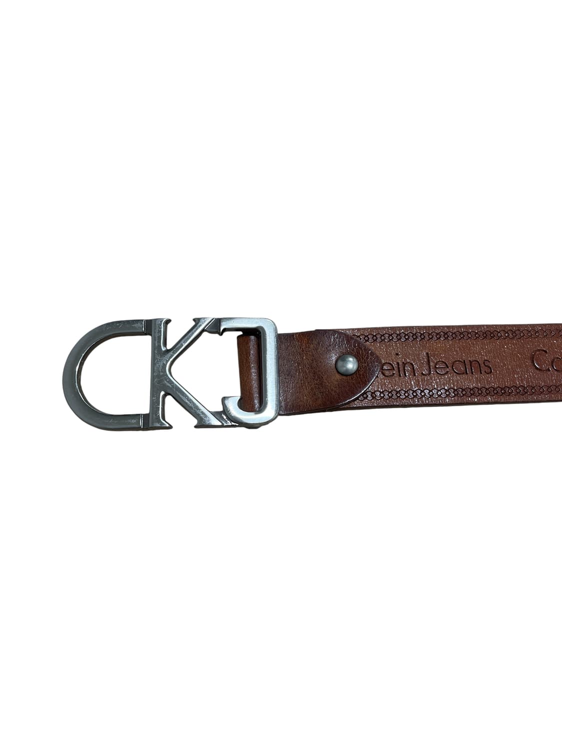 캘빈 클라인 진 CK 버클 브라운 레더 벨트 상품이미지2