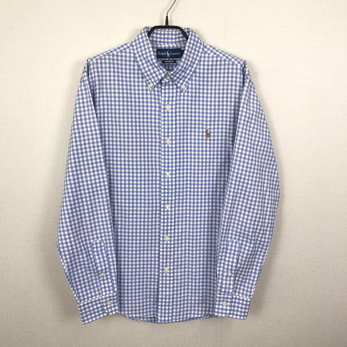 폴로 랄프로렌 POLO 하늘색 깅엄 체크 셔츠 L (100) 상품이미지2