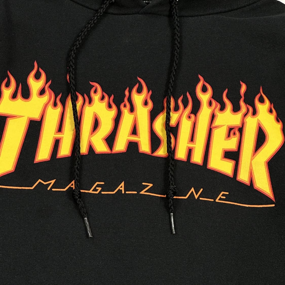 트레셔 플레임 불꽃로고 블랙 후드티 (M) 상품이미지3