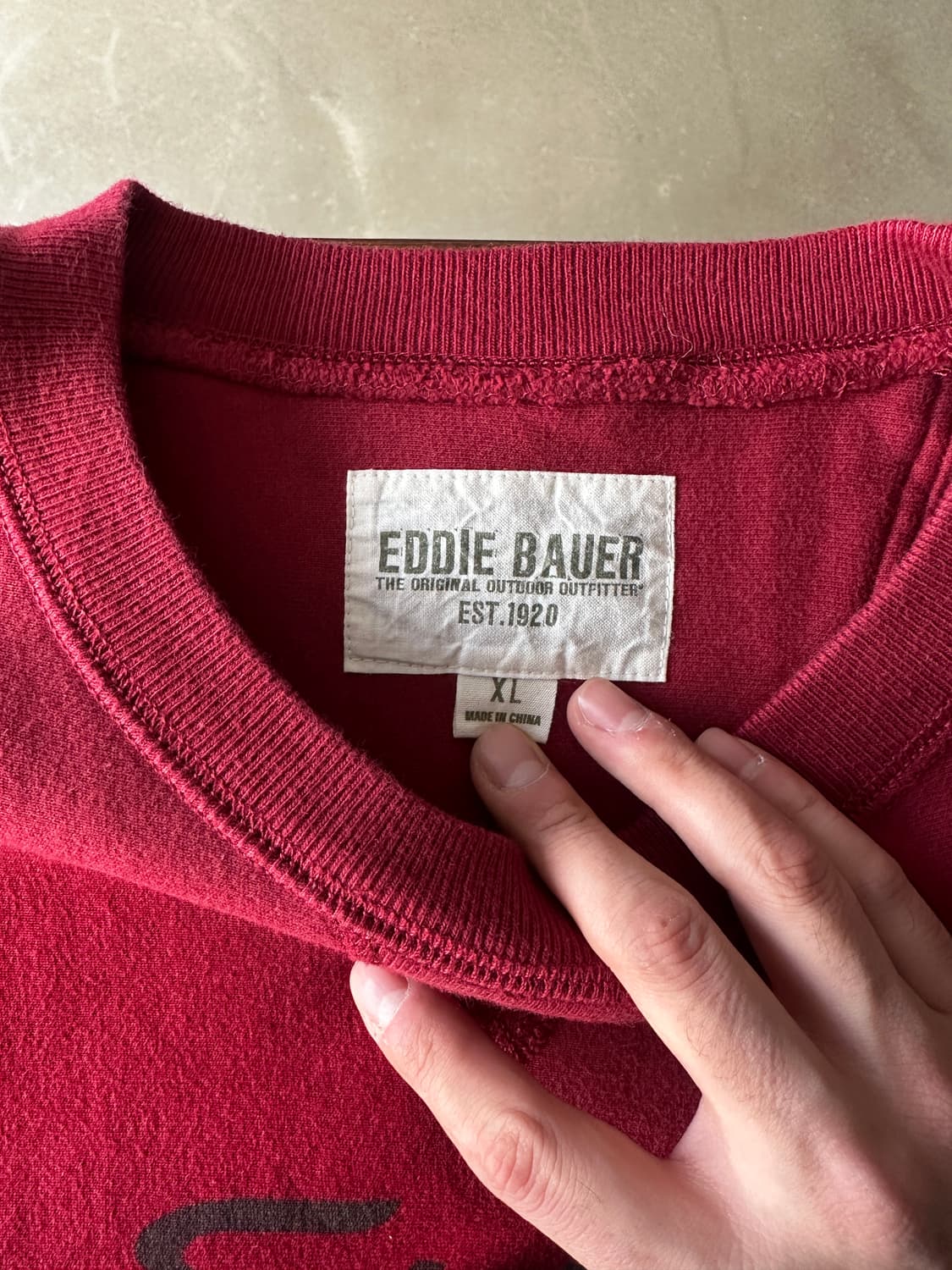 에디바우어 스웻 셔츠 맨투맨 레드 상품이미지2