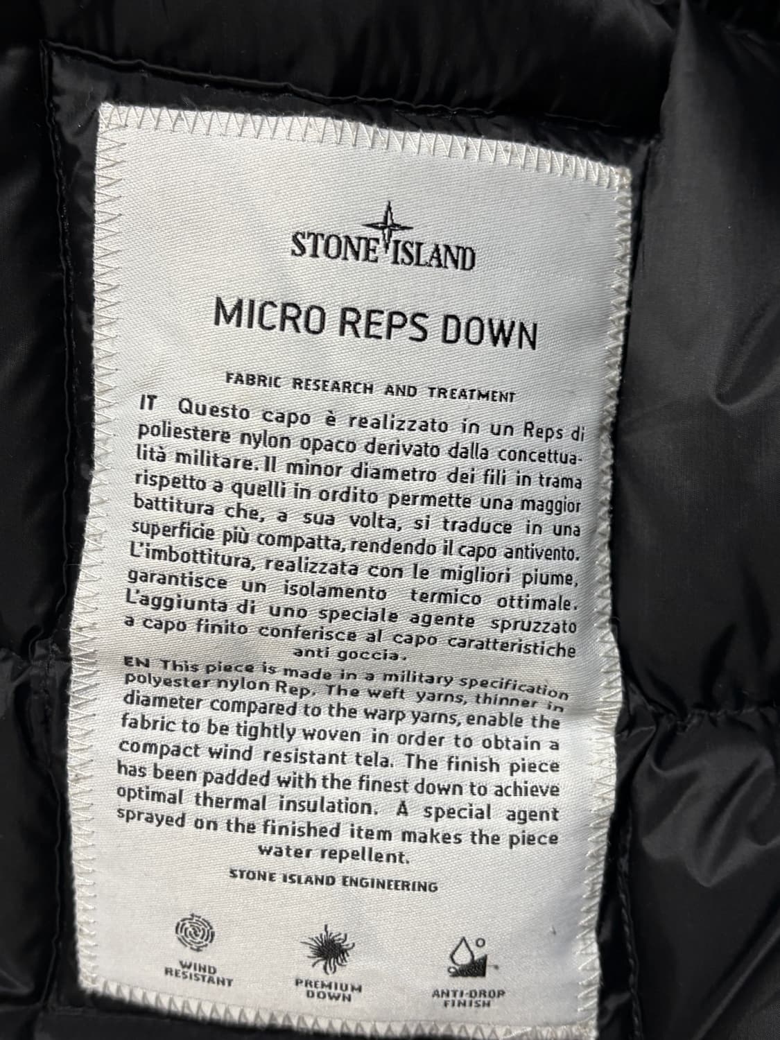 스톤아일랜드 마이크로랩스 다운패딩 아이보리 상품이미지4