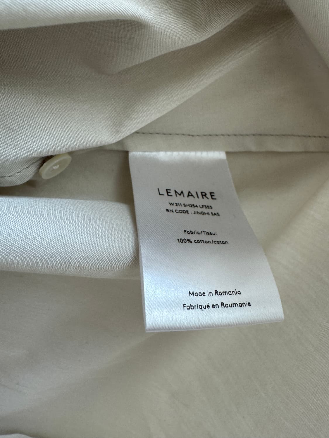 르메르 Lemaire 트위스트 셔츠 S 그린 새상품 상품이미지5