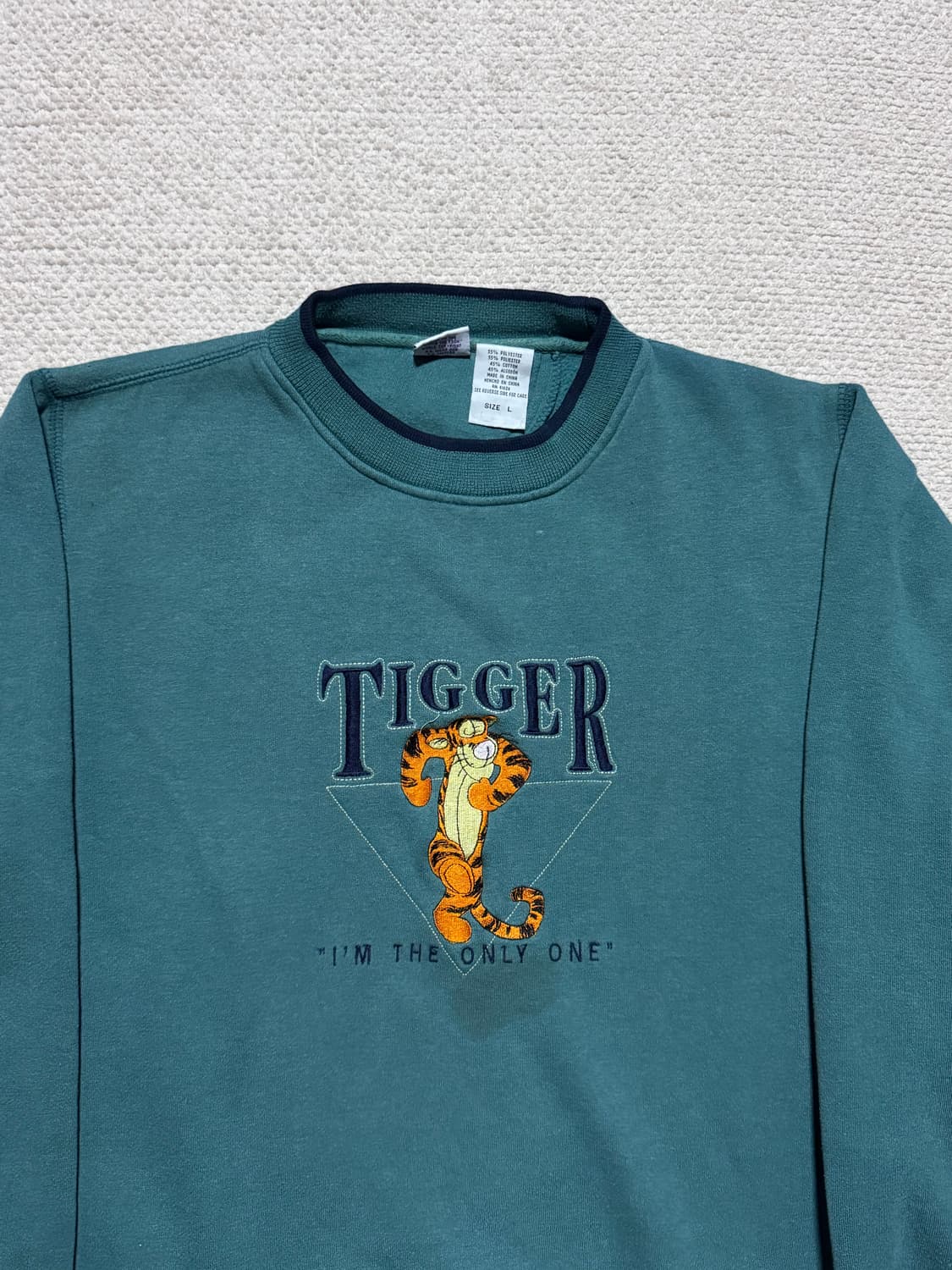 디즈니 푸우 타이거 자수 스웻셔츠 L 상품이미지3