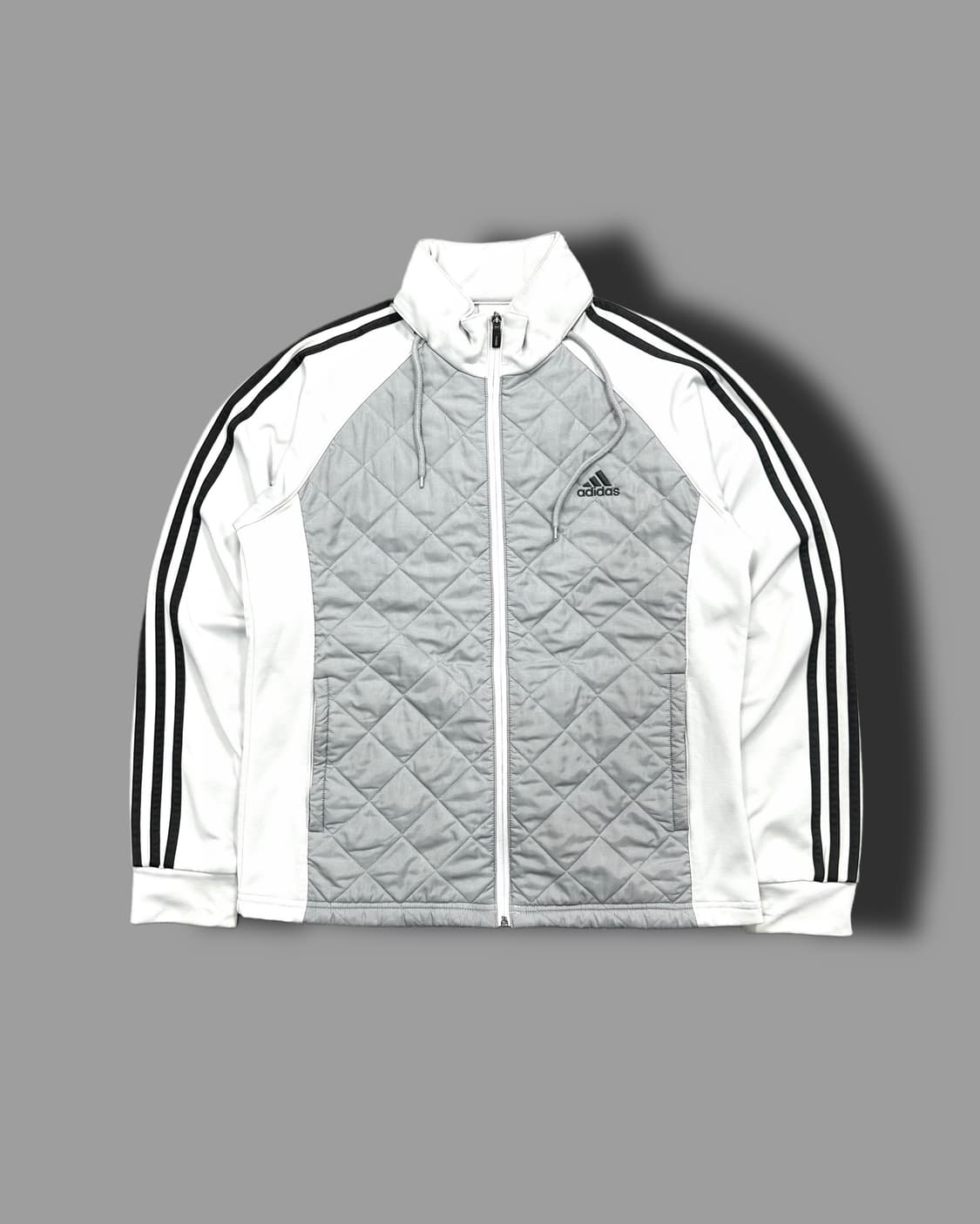 아디다스 그레이 누빔 퀄팅 트랙탑 자켓 XL 상품이미지4
