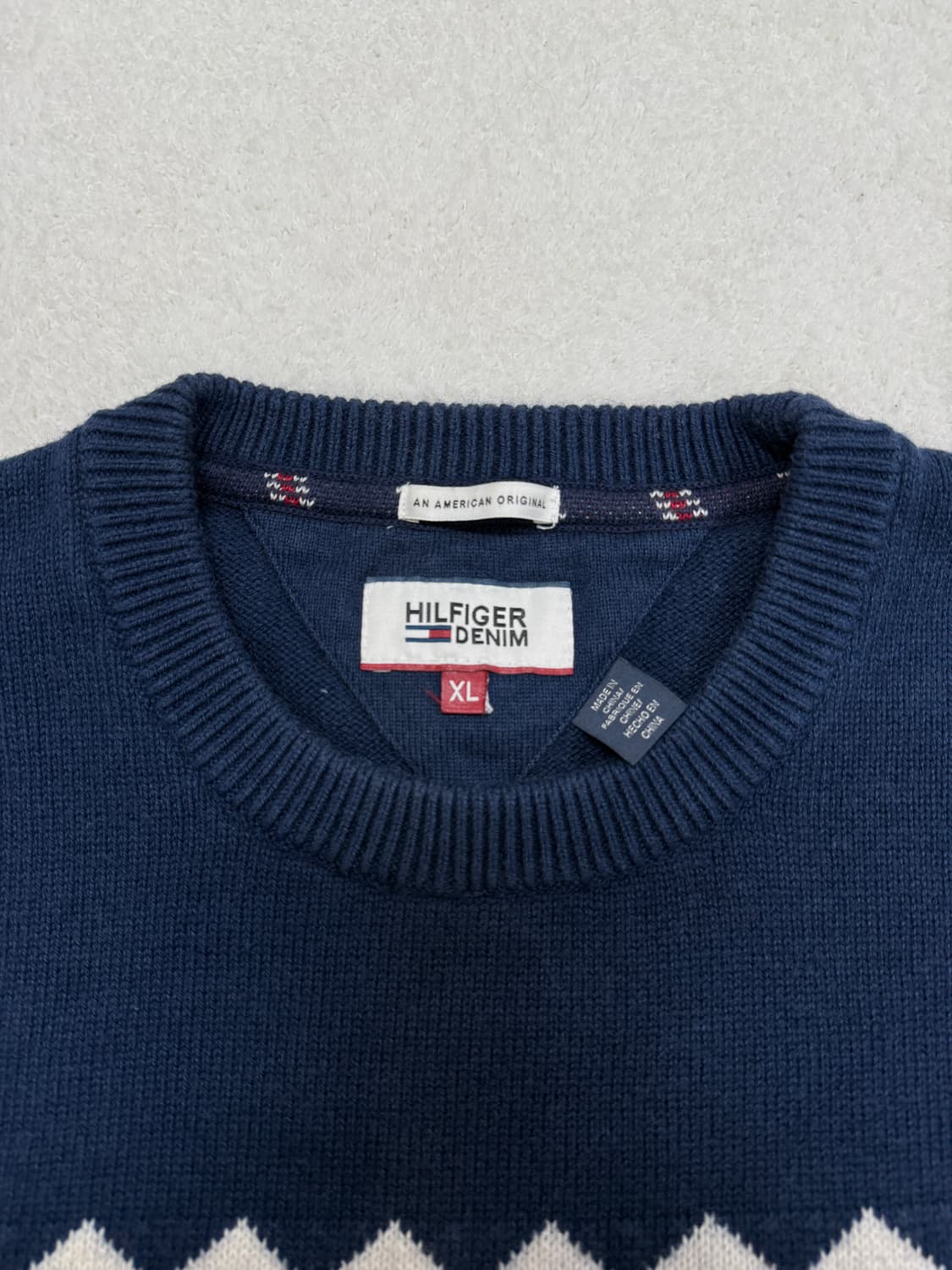 타미힐피거 패턴 니트 XL 상품이미지3