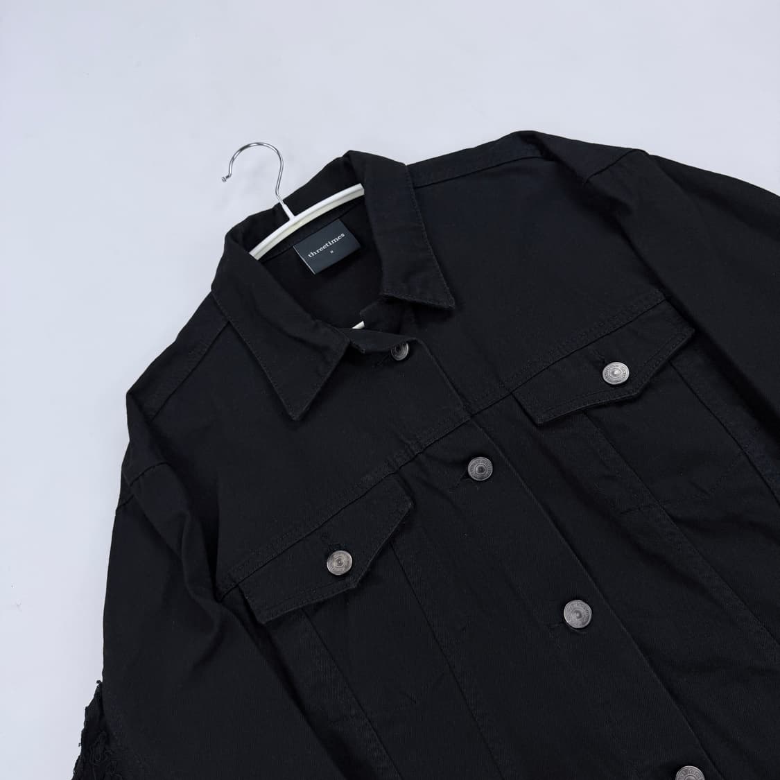 쓰리타임즈 프런지 데님자켓 상품이미지2