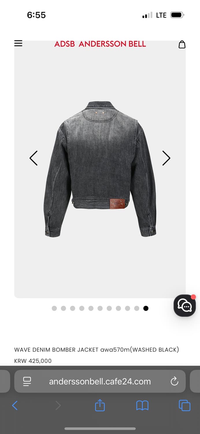 (S) 앤더슨벨 데님 봄버 자켓 상품이미지5