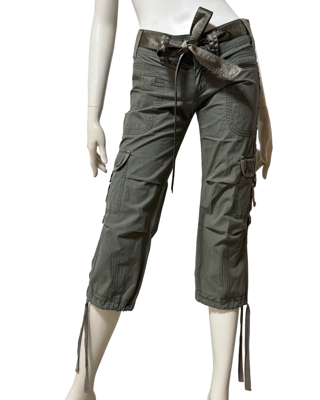 빈티지 벨티드 카고 미디 팬츠 상품이미지3