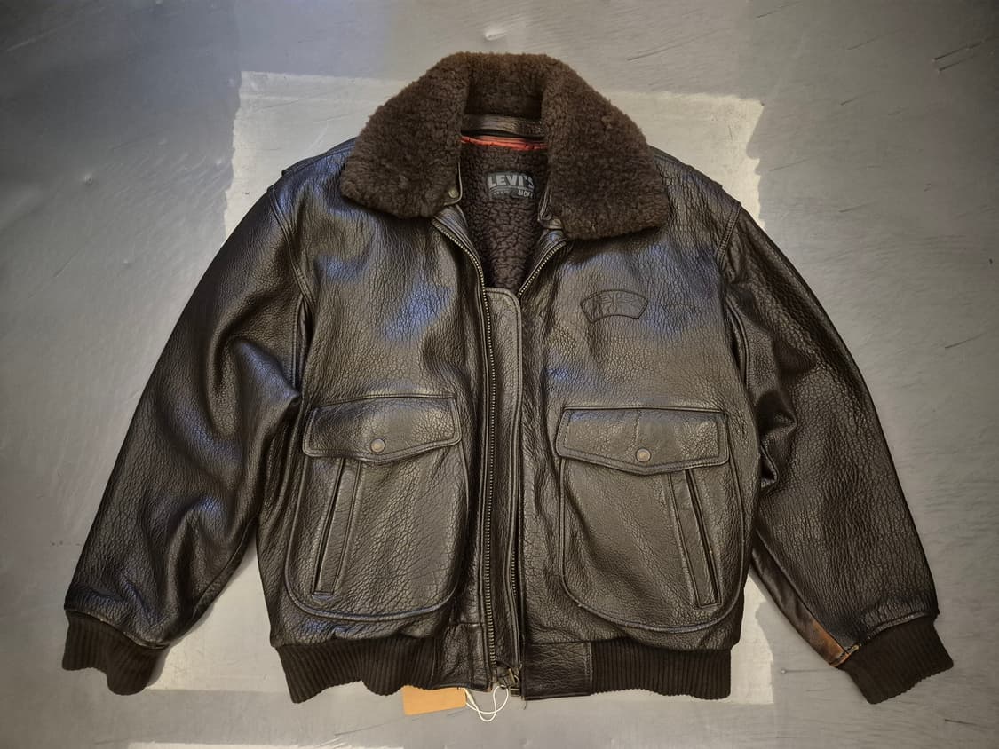 80s LEVI'S TYPE G-1 양가죽 봄버 상품이미지1