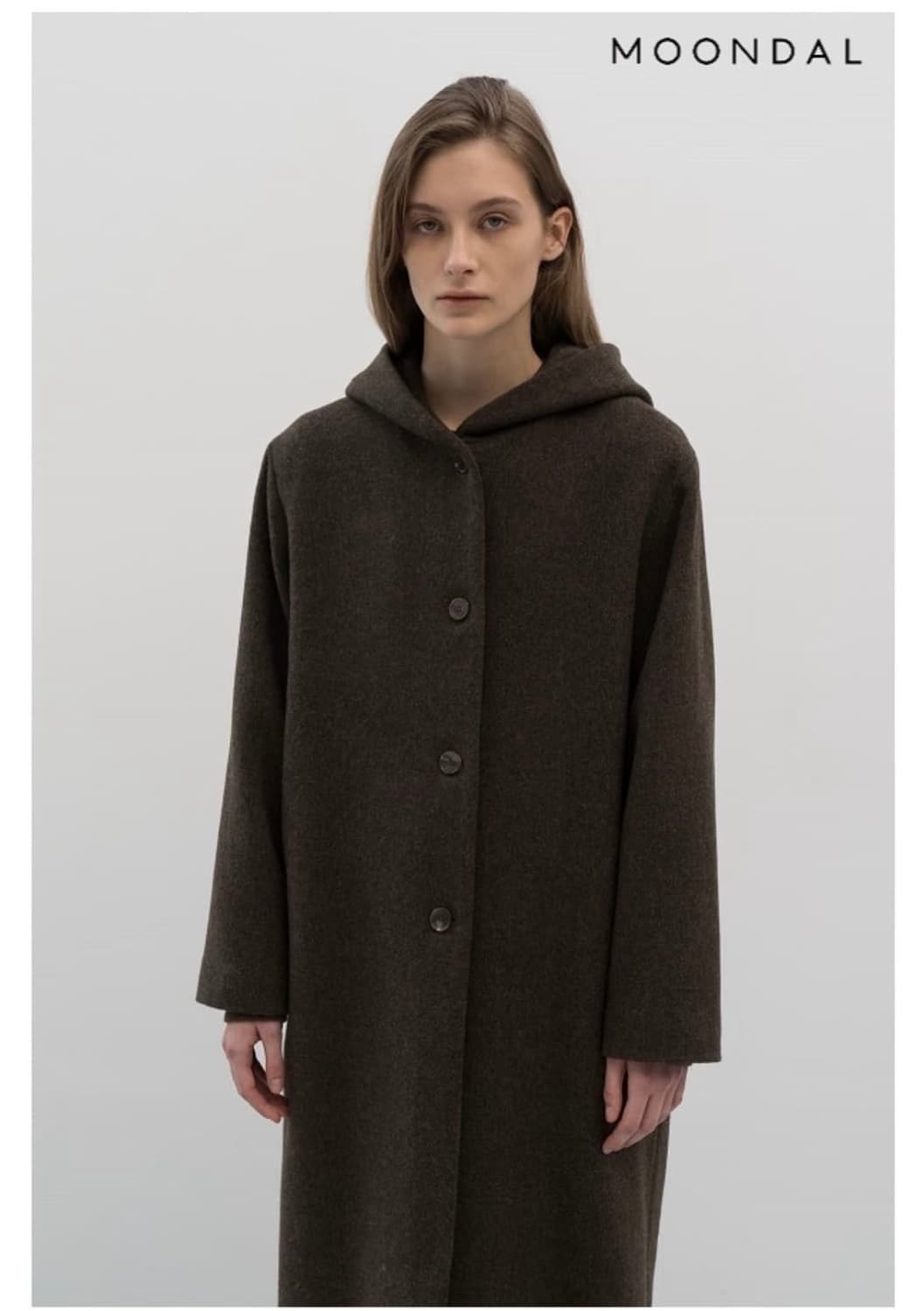 문달 후드 롱 코트 상품이미지1