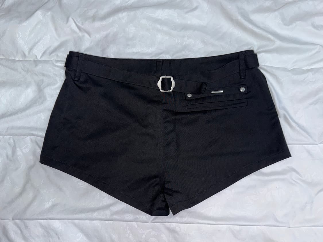 배드블러드 badblood 프로토 개버딘 마이크로 쇼츠 블랙 상품이미지4