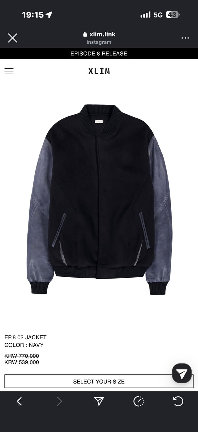 엑슬림 자켓 XL 새제품 상품이미지3