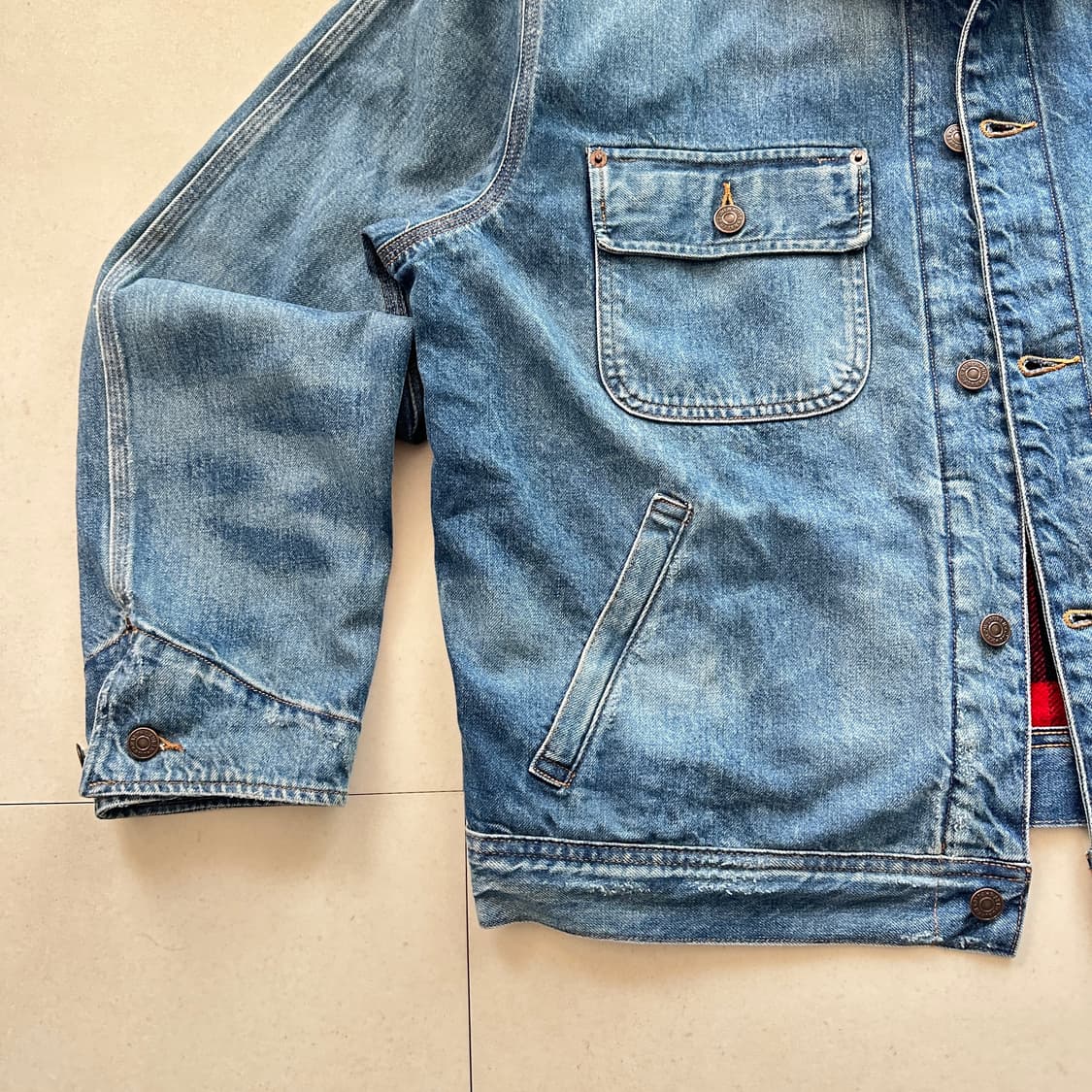 폴로 컨트리 데님 덩가리 트러커 플란넬 안감 QR인증 상품이미지5