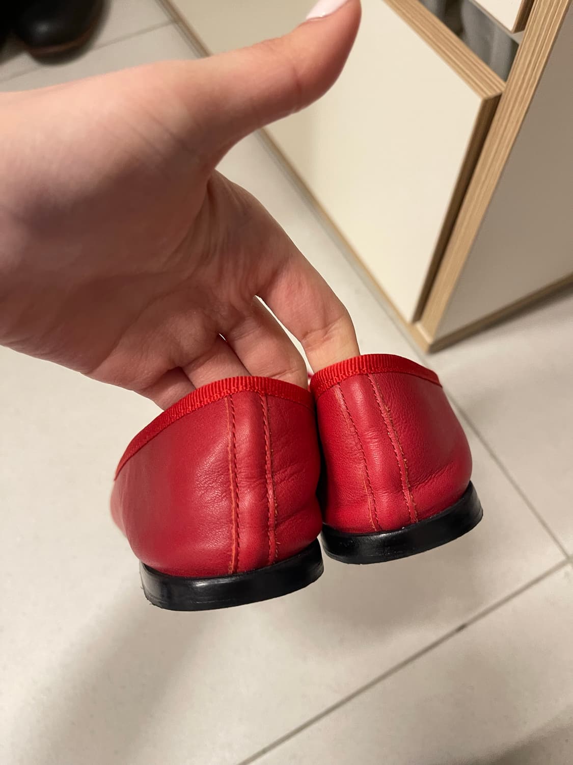 레페토 플랫슈즈 레드 (38사이즈/240) 상품이미지4