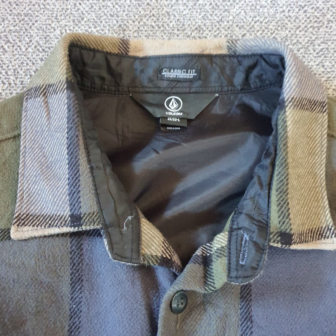 볼컴 클래식 핏 헤비 플란넬 체크 셔츠 no.1 상품이미지3