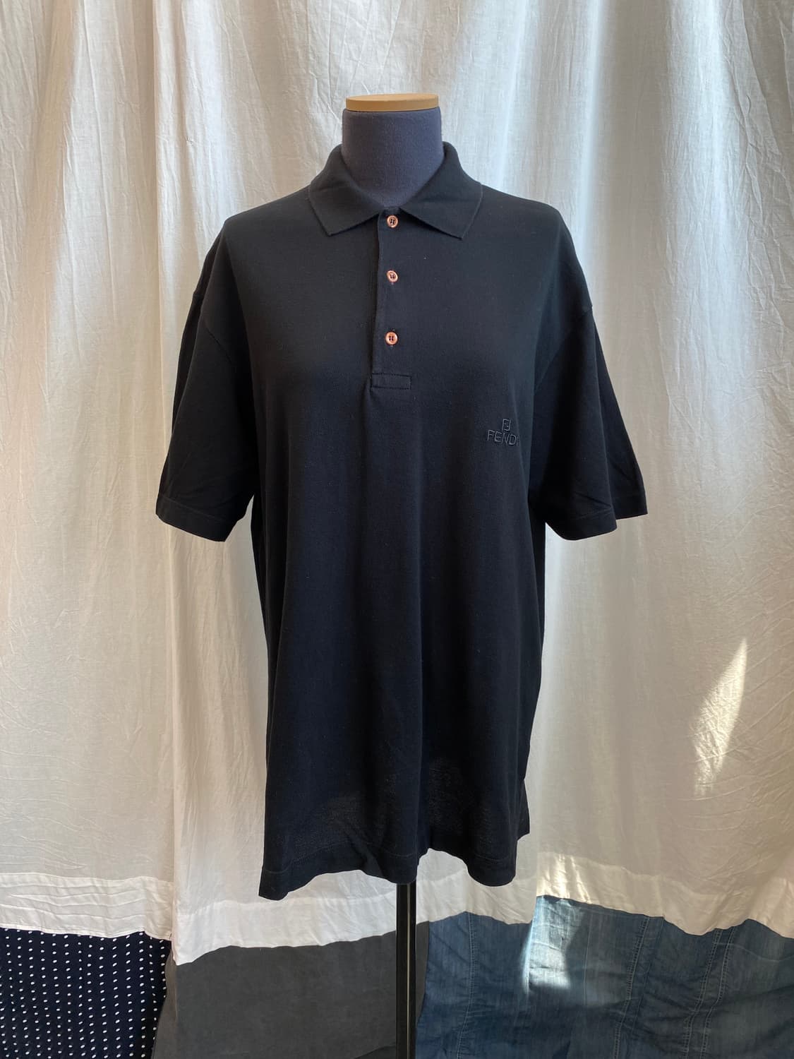 FENDI 블랙 피케 셔츠(MEN L) 상품이미지3