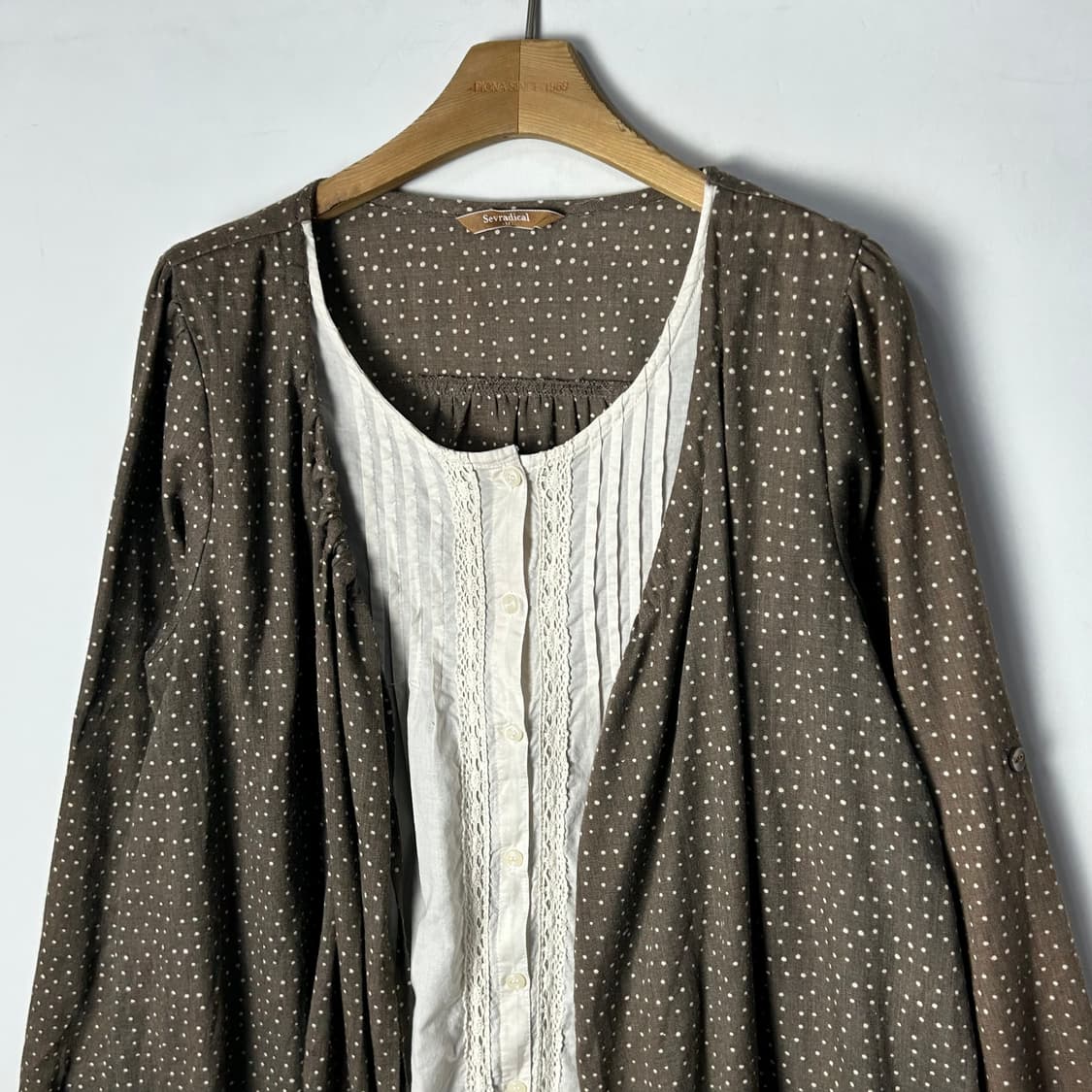 [JPN] Sevradical 모리걸 바선생 도트 레이어드 원피스 상품이미지2