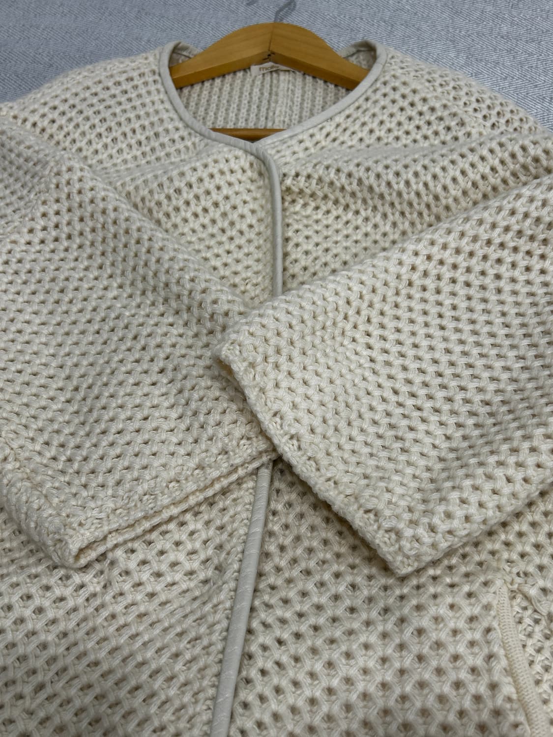 마쥬 maje 알파카 모헤어 양가죽 니트 가디건 1사이즈 상품이미지10