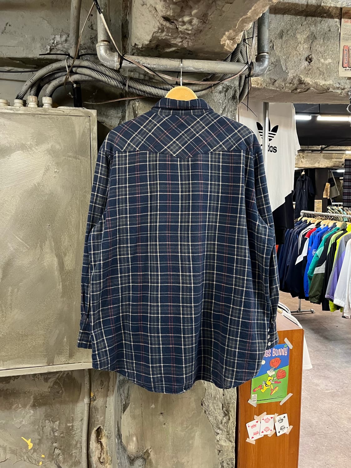 디키즈 버튼 체크 셔츠 네이비 XL #csz2887 상품이미지2