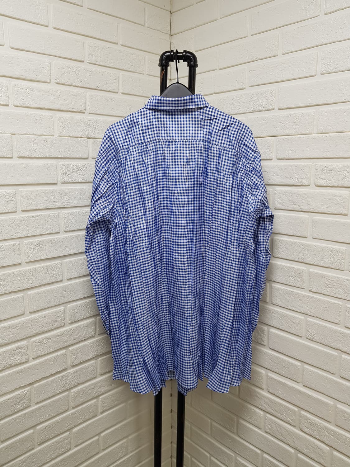[3/정품] 플리츠플리즈 깅엄체크 롱 셔츠 상품이미지7