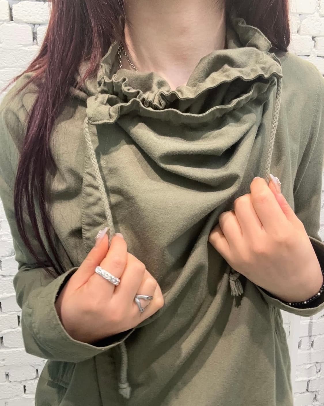 Khaki Draped Utility Y2k Jacket 상품이미지8