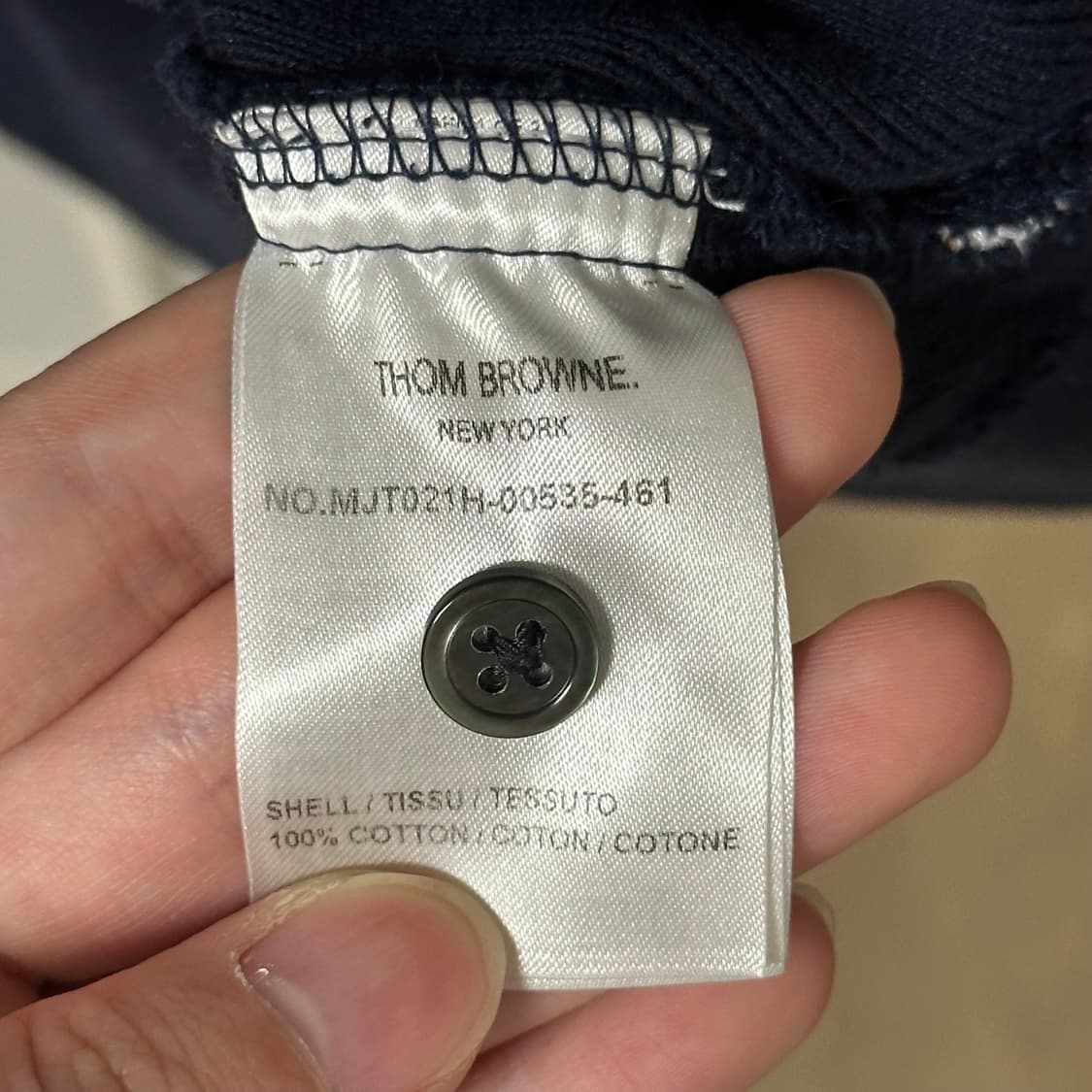 [4] 톰브라운 사선완장 맨투맨 네이비 상품이미지8