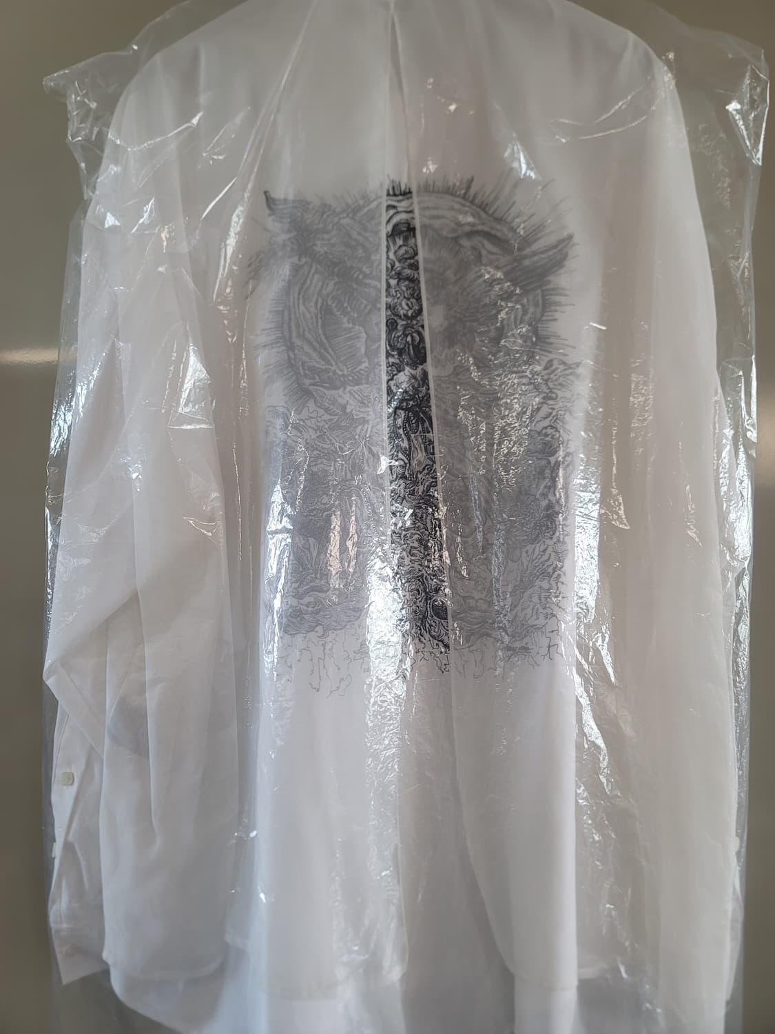 송지오 아크엔젤 베일드 셔츠 화이트 48사이즈 새거 상품이미지3