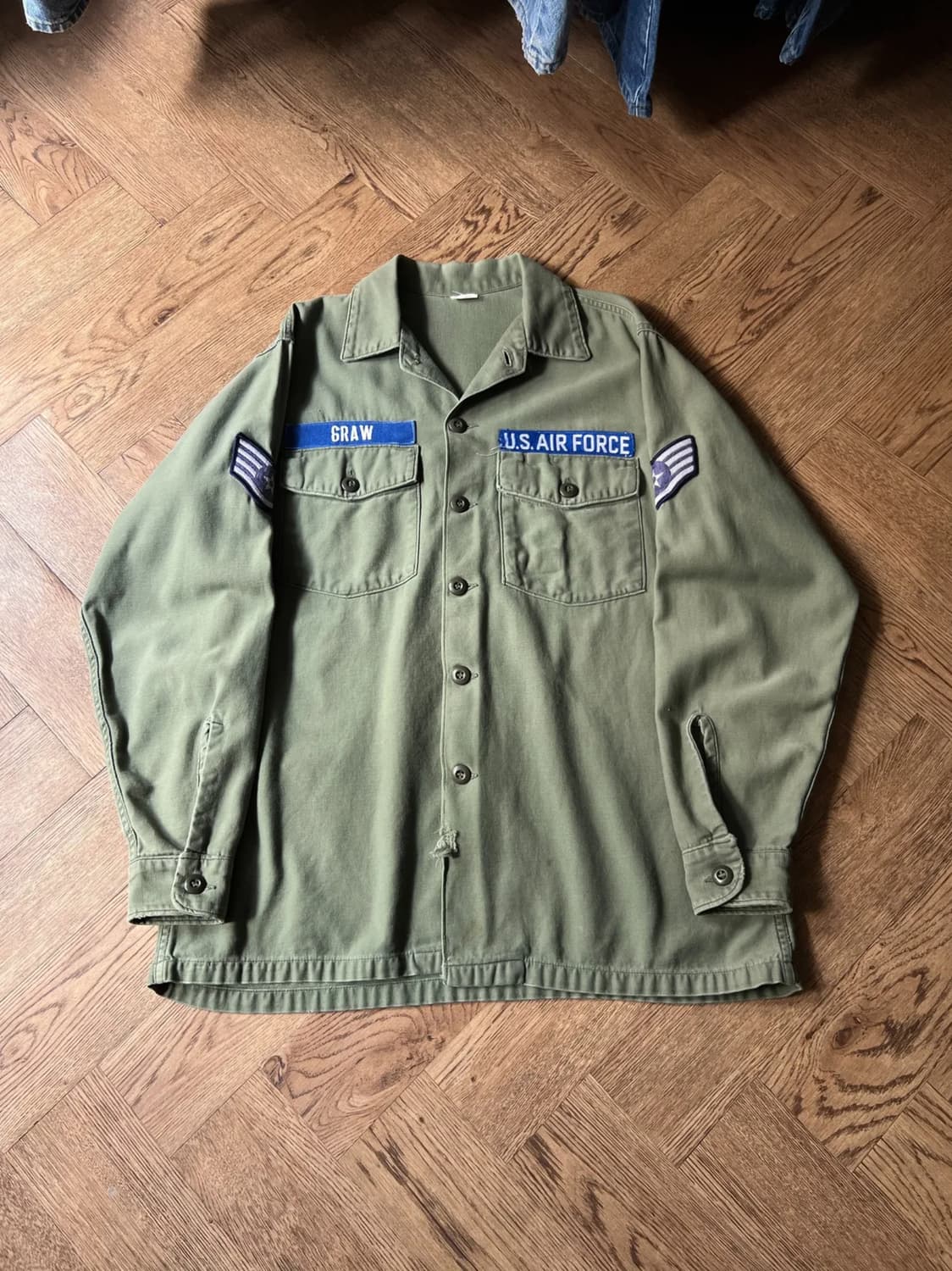 [L]70's 오리지널 미 공군 OG-107 셔츠 상품이미지1