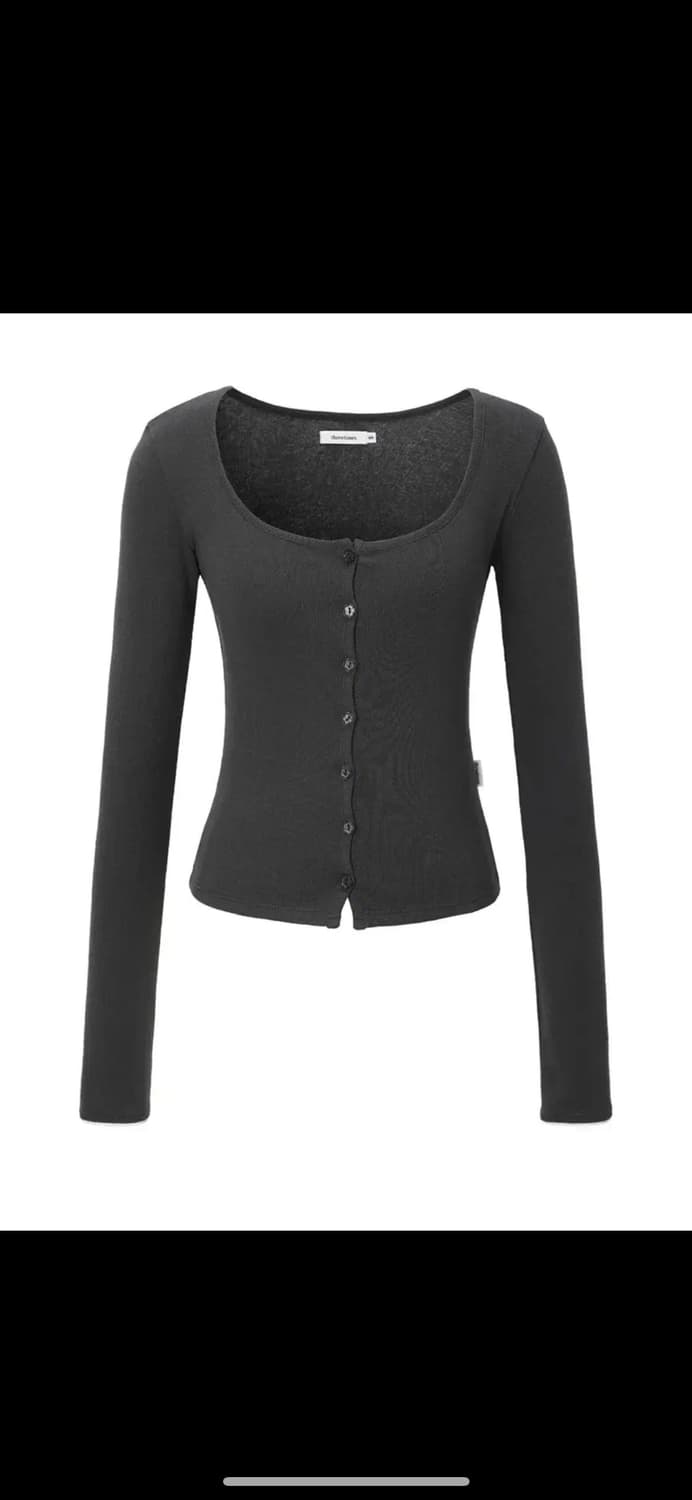 쓰리타임즈 sweet tht cardigan 가디건 차콜 상품이미지1
