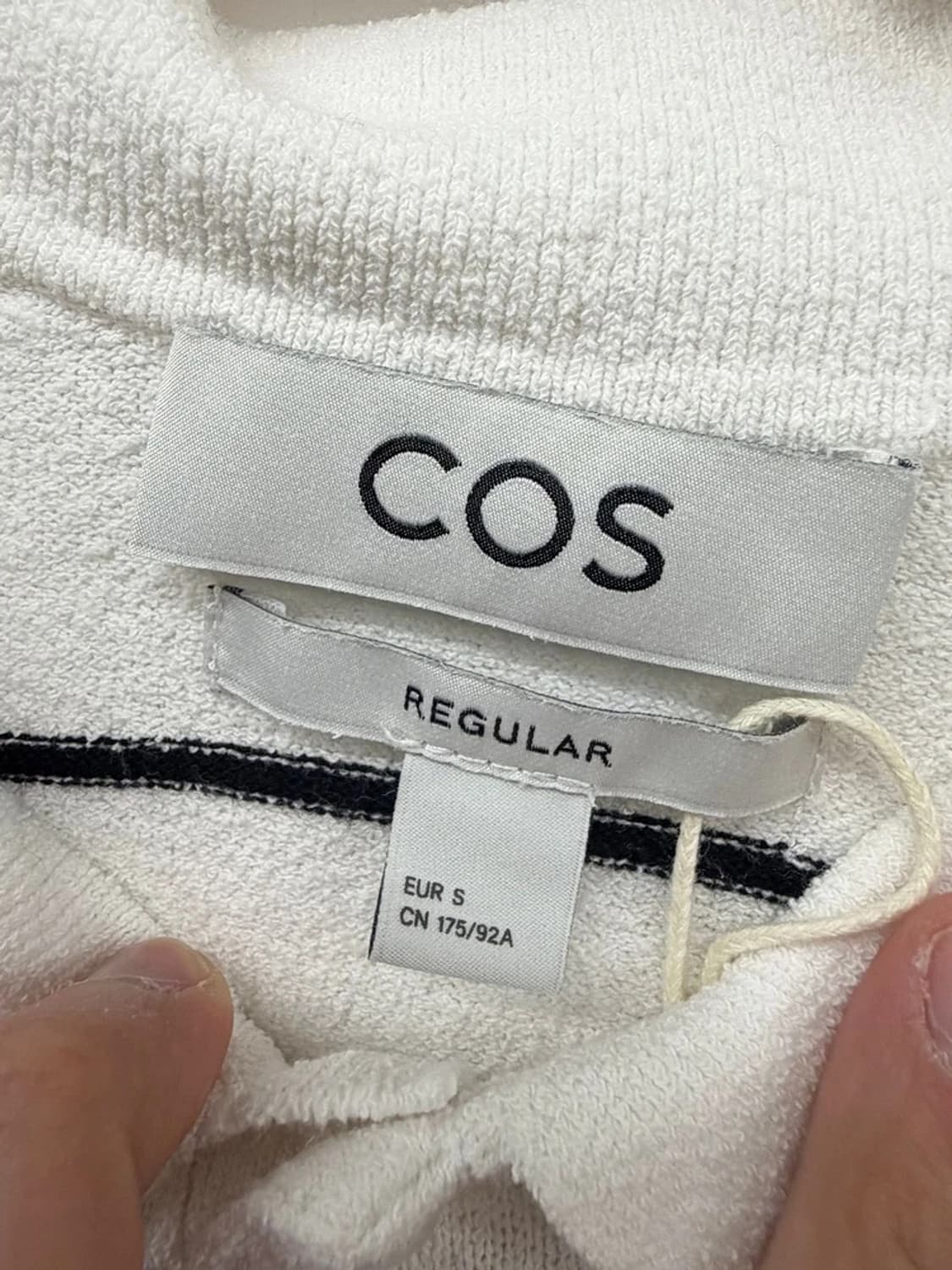 코스 COS 스트라이프 반팔 카라 니트 PN9713 상품이미지5