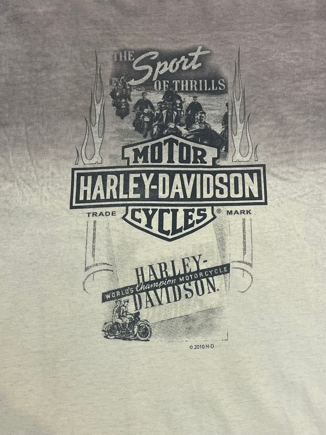 할리 데이비슨 투손 반팔티 베이지 XL #csz3811 상품이미지5